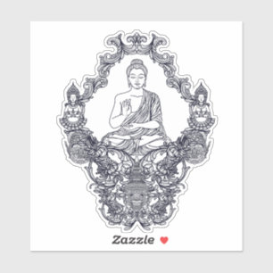 CUSTOM CUT VINYL STICKER : BUDDHA