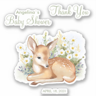 Custom-Cut Vinyl Sticker for baby shower.