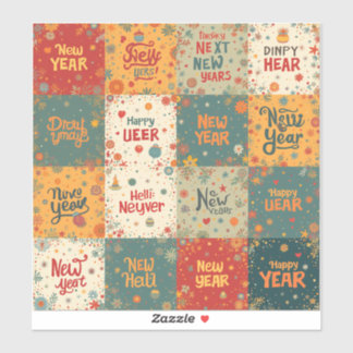 Custom-Cut Vinyl Sticker for New Year 