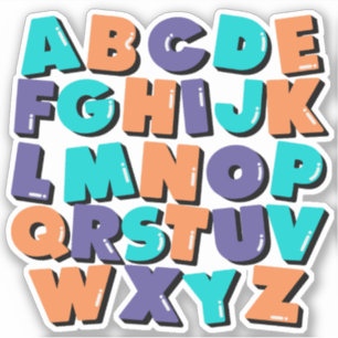 Custom-Cut Vinyl Sticker - Happy Letters