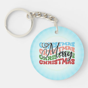 Custom-Cut Vinyl Sticker Key Ring