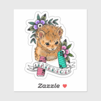 Custom-Cut Vinyl Sticker, meme sticker, die cut