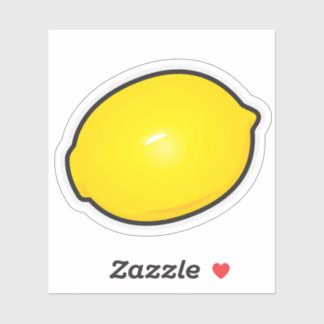 Custom-Cut Vinyl Sticker of a Lemon