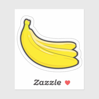 Custom-Cut Vinyl Sticker of Bananas