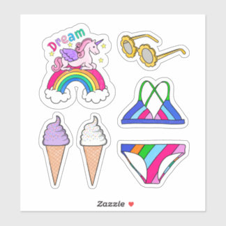 Custom-Cut Vinyl Sticker-Summer Swimsuit Fashion