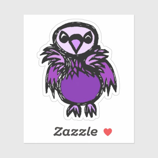 Custom-Cut Vinyl Sticker - Violet Vulture (Sheet)