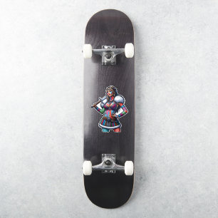 Custom-Cut Vinyl Sticker: Warrior Woman