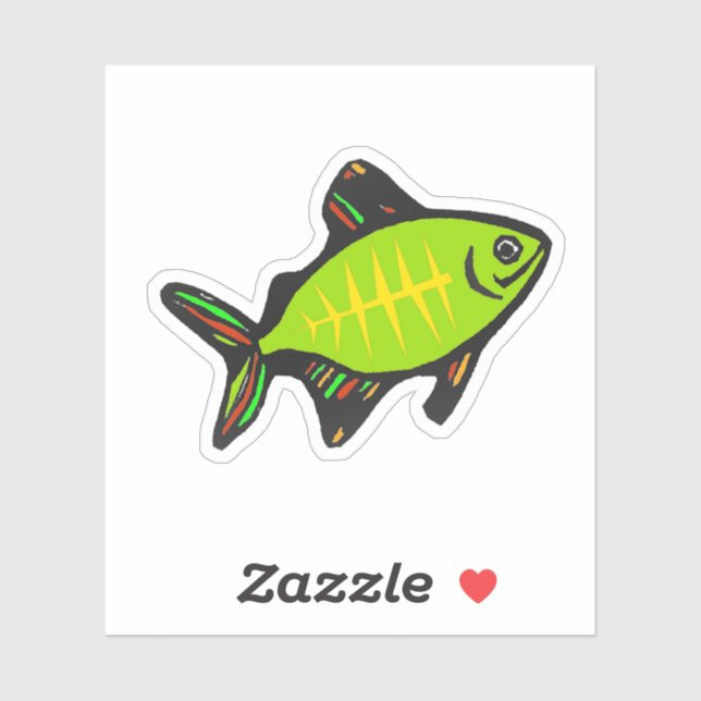 Custom-Cut Vinyl Sticker - Xavier X-ray Fish (Sheet)