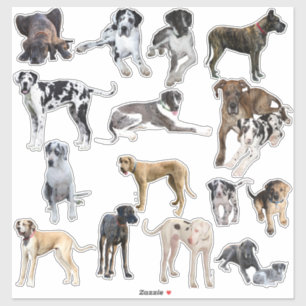 Custom-Cut Vinyl Stickers Great Danes