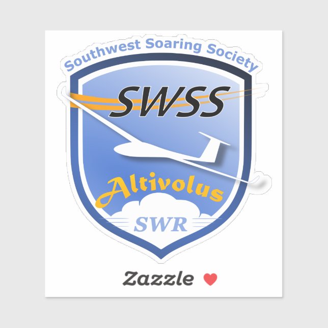 Custom-Cut Vinyl Stickers with SWSS Emblem (Sheet)