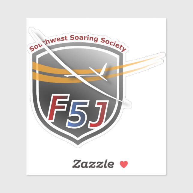 Custom-Cut Vinyl Stickers with SWSS F5J Emblem (Sheet)