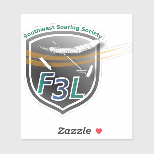 Custom-Cut Vinyl Stickers with SWSS F5J Emblem (Sheet)