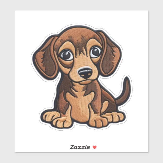 CUSTOM CUT Weiner Dog Digital Patch  (Sheet)