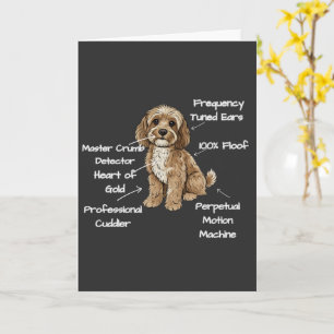 CUSTOM Cute Anatomy of a Cockapoo Dog Lover Card