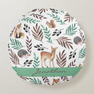 Custom Cute Animal Kid's Room Decor Round Cushion