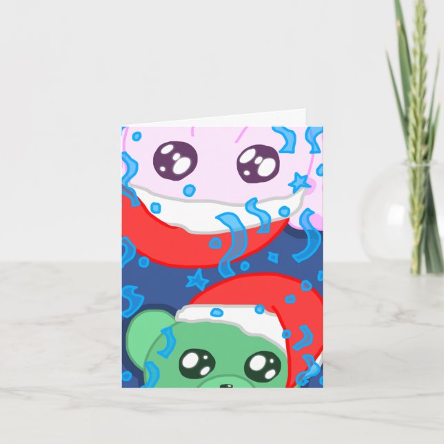 Custom Cute Animal Themed Christmas Card (Front)