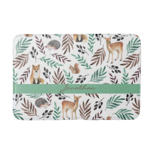 Custom Cute Animals Kid's Room Decor Bath Mat