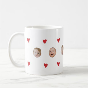 Custom Cute Baby Face 2 Photos Mug