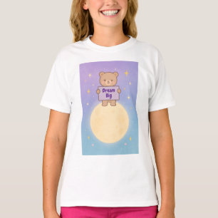 Custom Cute Bear Moon T-Shirt