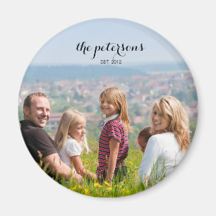 Custom Cute Beautiful Smiling Family Photo College Magnet