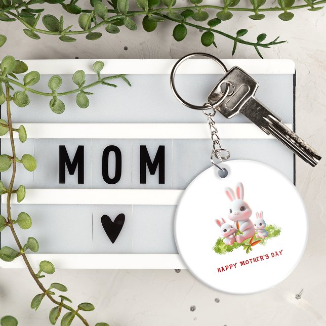 Custom Cute bunny Mum keychain (Creator Uploaded)