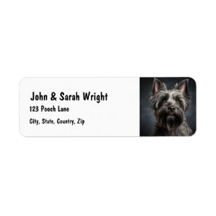 Custom Cute Cairn Terrier Dog Address Label