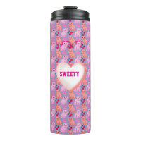 Custom Cute Cat Cherry Floral Pattern