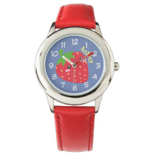 Custom Cute Chibi Strawberry Watch