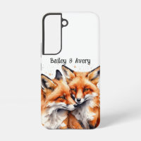 Custom Cute Cuddling Foxes Fox Couple Love Animals