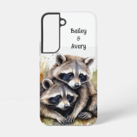 Custom Cute Cuddling Raccoons Couple Love Animals