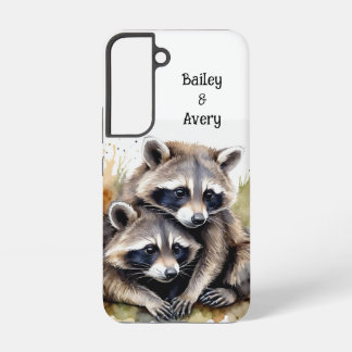 Custom Cute Cuddling Raccoons Couple Love Animals Samsung Galaxy Case
