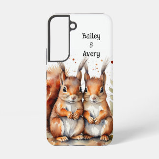 Custom Cute Cuddling Squirrels Couple Love Animals Samsung Galaxy Case