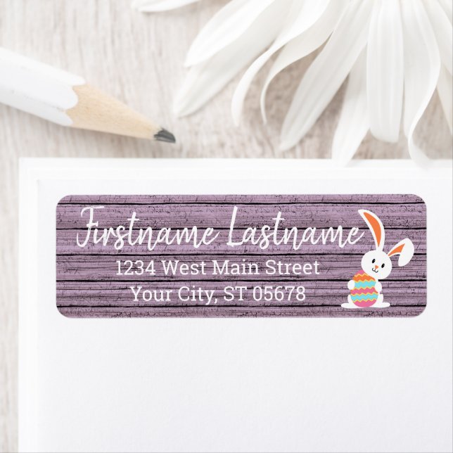 Custom Cute Easter Bunny Wooden Planks Pattern (Insitu)