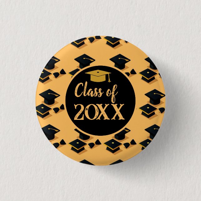 Custom Cute Elegant Calligraphy script Graduation  3 Cm Round Badge (Front)