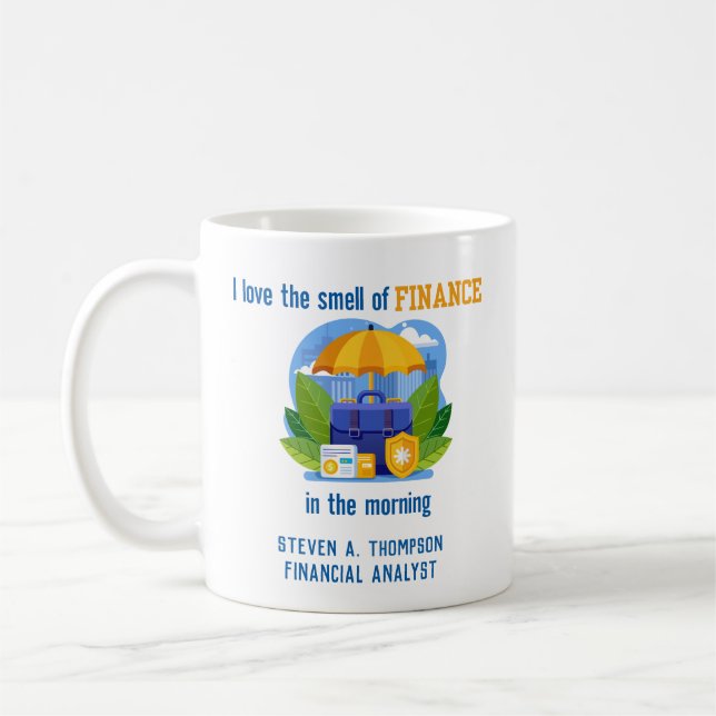 Custom Cute Finance  Coffee Mug (Left)