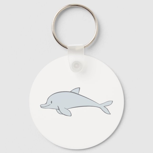 Custom Cute Flipper Dolphin Key Ring (Front)