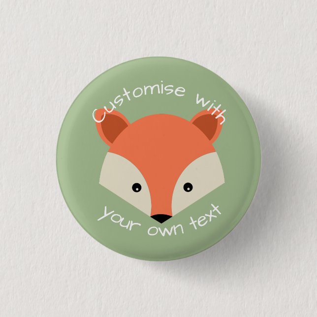 Custom Cute Fox Face 3 Cm Round Badge (Front)