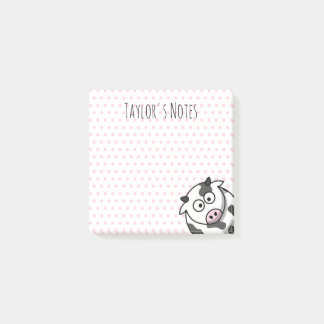 Custom Cute Funny Cartoon Cow Post-it Notes