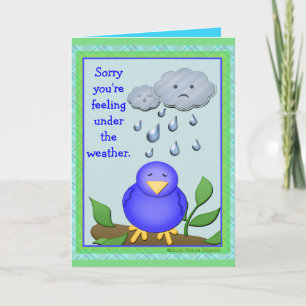 Custom Cute Get Well Soon Greeting Card. Card