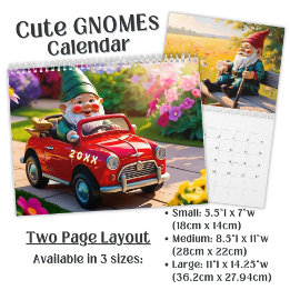 Custom cute Gnome colourful bright funny Vol. 3 -  Calendar