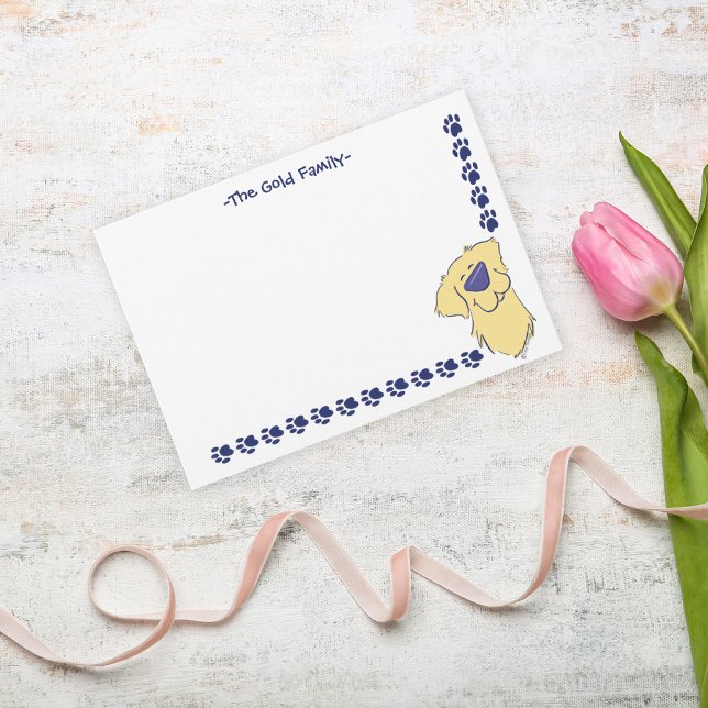 Custom Cute Golden Retriever Thank You Note Card (Creator Uploaded)