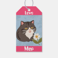 Custom Cute Gray Cat with Mur and Love