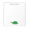 Custom cute green turtle animal design notepad