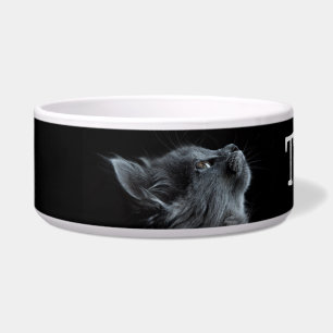 Custom Cute Grey Cat Pet Bowl