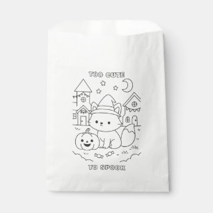 Custom Cute Halloween Colouring Kids Activity Trea Favour Bags