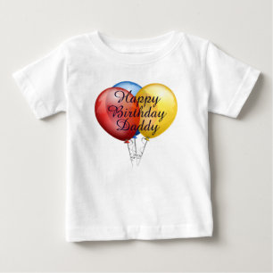 Custom cute Happy Birthday Daddy baby Shirt