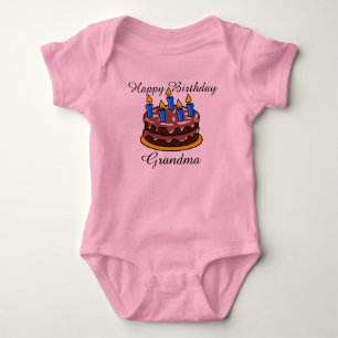 Custom cute Happy Birthday Grandma baby Shirt