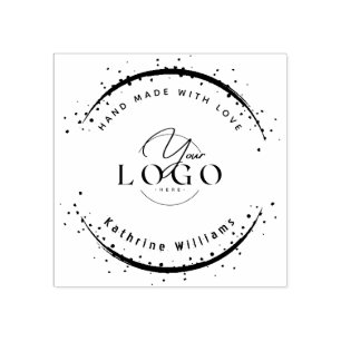 CUSTOM   CUTE HEART ELEGANT THANK YOU RUBBER STAMP