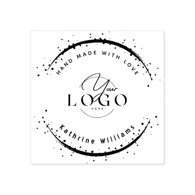 CUSTOM | CUTE HEART ELEGANT THANK YOU RUBBER STAMP (Imprint)