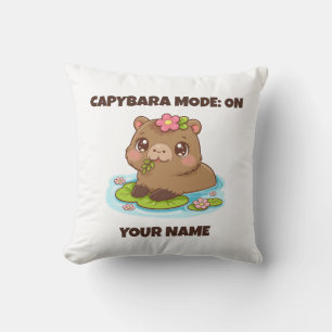 Custom Cute Kawaii Capybara Mode Cushion